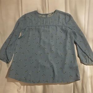 Reitmans Blue Floral Blouse